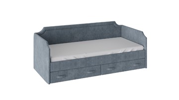 Кровать в детскую Кантри Тип 1, ТД-308.12.02 (Замша синяя) в Абакане