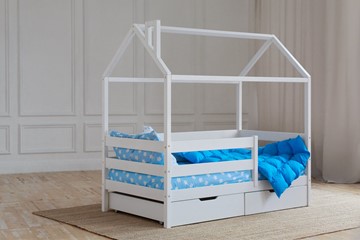 Детская кровать Домик с ящиками, цвет белый в Абакане