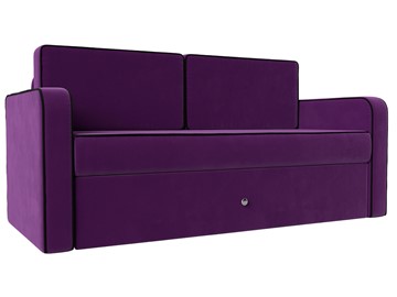 Детский диван-трансформер Смарт, Фиолетовый\Черный (Микровельвет) в Абакане