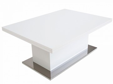 Журнальный стол-трансформер Slide GL, белый суперглянец в Абакане