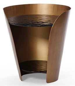 Стеклянный столик в гостиную ET6123 (D48,6) закаленное стекло/бронзовый в Абакане