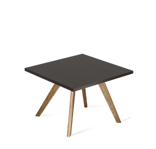 Квадратный столик SHT-S39 / SHT-TT 60/60 ЛДСП (венге луизиана/брашированный коричневый) в Абакане