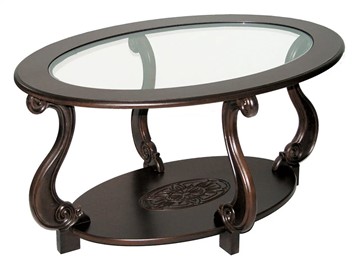 Стеклянный столик в зал Овация-С, темно-коричневый в Абакане