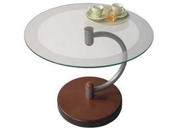 Стеклянный столик в гостиную Дуэт 13Н (металлик средне-коричневый) в Абакане