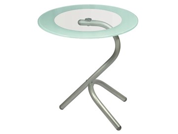 Стеклянный столик в гостиную Дуэт 5 (металлик-прозрачное) в Абакане