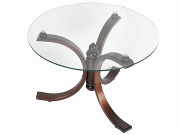 Стеклянный столик в гостиную Лорд (темно-коричневый) в Абакане
