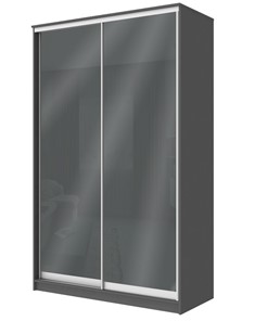 Шкаф 2-х дверный Хит-22-4-12/2-22 с цветным стеклом, темно-серый 073, Графит в Абакане