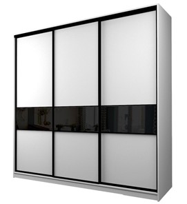Шкаф MAX МШ-25-6-24-999, Профиль Черный/Цвет Белый/Oraclal Черный в Абакане