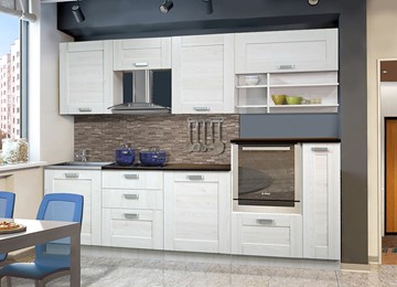 Модульная кухня Квадро 2700, цвет Белая лиственница в Абакане