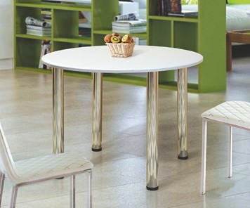 Круглый стол на кухню Круглый 900 на металлических опорах в Абакане