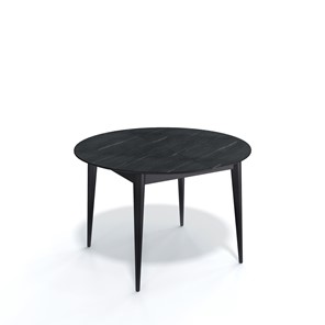 Обеденный круглый стол Kenner W1200 (Черный/Мрамор серый) в Абакане