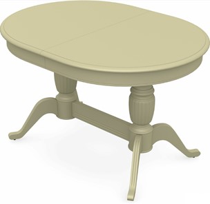 Кухонный раздвижной стол Леонардо-2 исп. Овал, тон 10 (Морилка/Эмаль) в Абакане