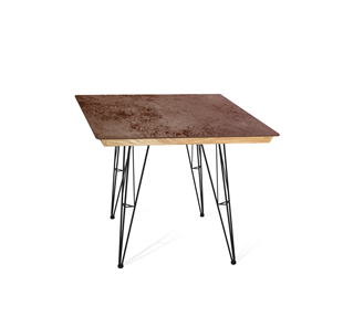 Керамический кухонный стол SHT-TU10 (4 шт.)/ТT8 60/60 (черный/прозрачный лак/коричневая сепия) в Абакане
