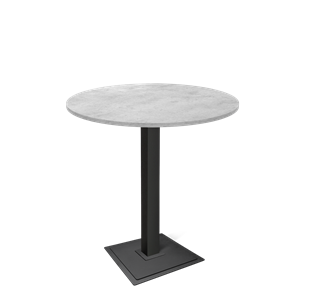 Круглый стол SHT-TU5-BS1/H110 / SHT-TT 90 ЛДСП (бетон чикаго светло-серый/черный) в Абакане