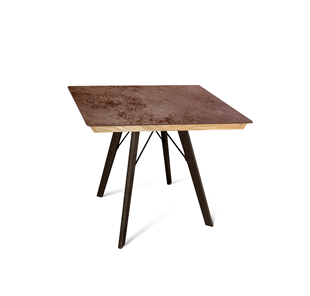 Керамический обеденный стол SHT-TU9/ТT8 60/60 (венге/прозрачный лак/коричневая сепия) в Абакане