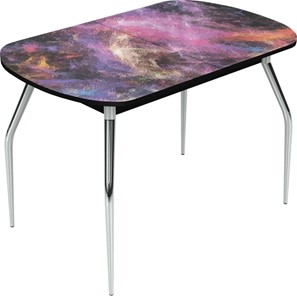 Обеденный раздвижной стол Ривьера исп.2 хром №5 (Exclusive h152/черный) в Абакане