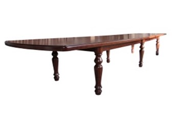 Деревянный кухонный стол 3,5(4,0)х1,1 на шести ножках, (стандартная покраска) в Абакане