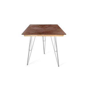 Керамический кухонный стол SHT-TU10 (3 шт.)/ТT8 60/60 (хром лак/прозрачный лак/коричневая сепия) в Абакане