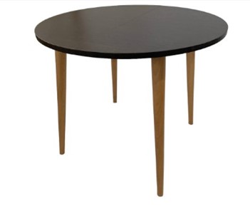 Кухонный раздвижной круглый стол Creo-line Венге 90*90 см ЛДСП в Абакане