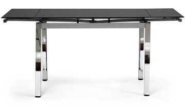 Стеклянный стол CAMPANA ( mod. 346 ) металл/стекло 70x110/170x76, хром/черный арт.11413 в Абакане