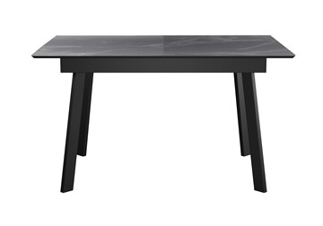 Керамический кухонный стол DikLine SKH125 Керамика Серый мрамор/подстолье черное/опоры черные (2 уп.) в Абакане