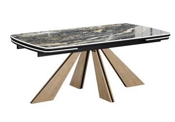 Керамический стол DikLine SKP180 Керамика Amadeus/подстолье черное/опоры дуб монтана (2 уп.) в Абакане