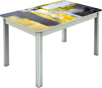 Раздвижной стол Гамбург исп.2 ноги метал. крашеные №23, Фотопечать (Текстура №51) в Абакане