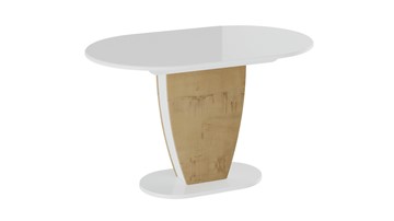 Овальный стол Монреаль тип 1 (Белый глянец/Бунратти) в Абакане