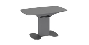 Обеденный раздвижной стол Портофино (СМ(ТД)-105.02.11(1)), цвет Серое/Стекло серое матовое LUX в Абакане