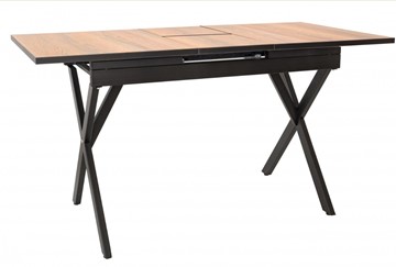 Раскладной стол Стайл № 11 (1100/1500*700 мм.) столешница Оптивайт , фотопечать, форма Флан, с механизмом бабочка в Абакане
