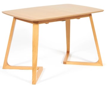 Кухонный раскладной стол VAKU (Ваку) бук/мдф 80x120+40x75, Натуральный бук арт.13987 в Абакане
