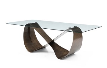 Стеклянный обеденный стол DT9305FGI (240) прозрачный/бронзовый в Абакане