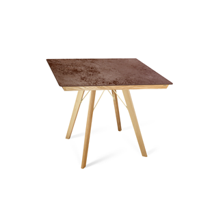 Керамический кухонный стол SHT-TU9/ТT8 60/60 (прозрачный лак/прозрачный лак/коричневая сепия) в Абакане