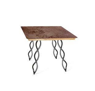 Керамический обеденный стол SHT-TU17 (4 шт.)/ТT8 60/60 (черный муар/прозрачный лак/коричневая сепия) в Абакане