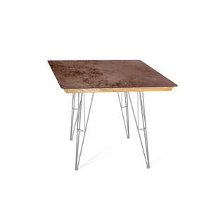 Керамический кухонный стол SHT-TU10 (4 шт.)/ТT8 60/60 (хром лак/прозрачный лак/коричневая сепия) в Абакане