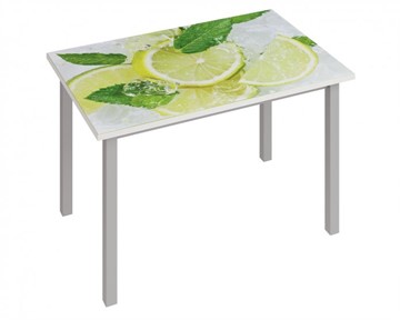 Стеклянный кухонный стол Фристайл-3, Лайм в Абакане
