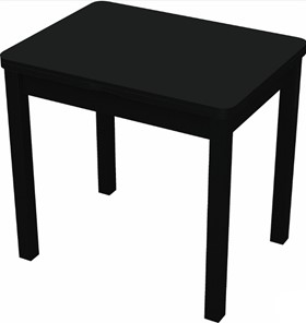 Кухонный стол раздвижной Бари дерево №8 (стекло черное/черный) в Абакане