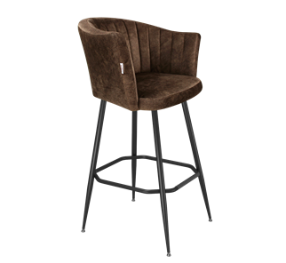 Барный стул SHT-ST42-1 / SHT-S148 (кофейный трюфель/черный муар) в Абакане