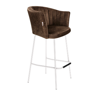 Барный стул SHT-ST42-1 / SHT-S29P (кофейный трюфель/белый муар) в Абакане