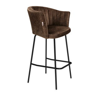 Барный стул SHT-ST42-1 / SHT-S29P (кофейный трюфель/черный муар) в Абакане
