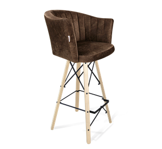 Барный стул SHT-ST42-1 / SHT-S80 (кофейный трюфель/прозрачный лак/черный муар) в Абакане