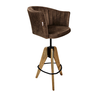 Барный стул SHT-ST42-1 / SHT-S92 (кофейный трюфель/браш.коричневый/черный муар) в Абакане
