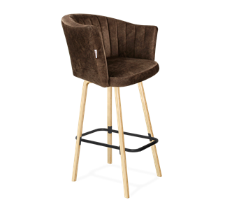 Барный стул SHT-ST42-1 / SHT-S94 (кофейный трюфель/прозрачный лак/черный муар) в Абакане