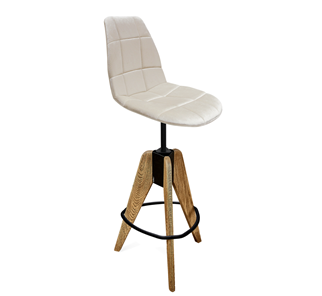 Барный стул SHT-ST29-C/S92 (жемчужный/брашированный коричневый/черный муар) в Абакане