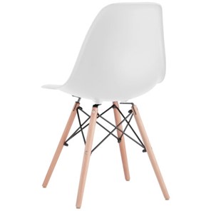 Комплект стульев 4 шт. BRABIX "Eames CF-010", пластик белый, опоры дерево/металл, 532630, 2033A в Абакане