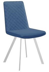 Обеденный стул 202, микровелюр B8 blue, ножки белые в Абакане