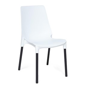 Обеденный стул GENIUS (mod 75) 46x56x84 белый/черные ножки арт.12829 в Абакане