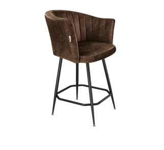Полубарный стул SHT-ST42-1 / SHT-S148-1 (кофейный трюфель/черный муар) в Абакане
