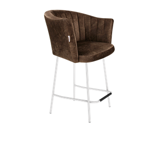 Полубарный стул SHT-ST42-1 / SHT-S29P-1 (кофейный трюфель/белый муар) в Абакане