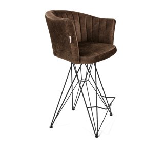 Полубарный стул SHT-ST42-1 / SHT-S66-1 (кофейный трюфель/черный муар) в Абакане